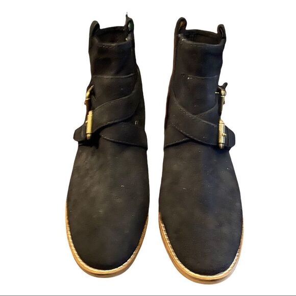 NIB Cole Haan "Jensynn" Black Suede Leather Boots Booties 5 - Picture 3 of 4